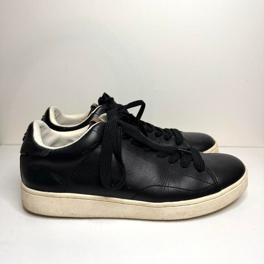 Coach Men’s C101 Leather Low Top Sneaker - Black | Size 11